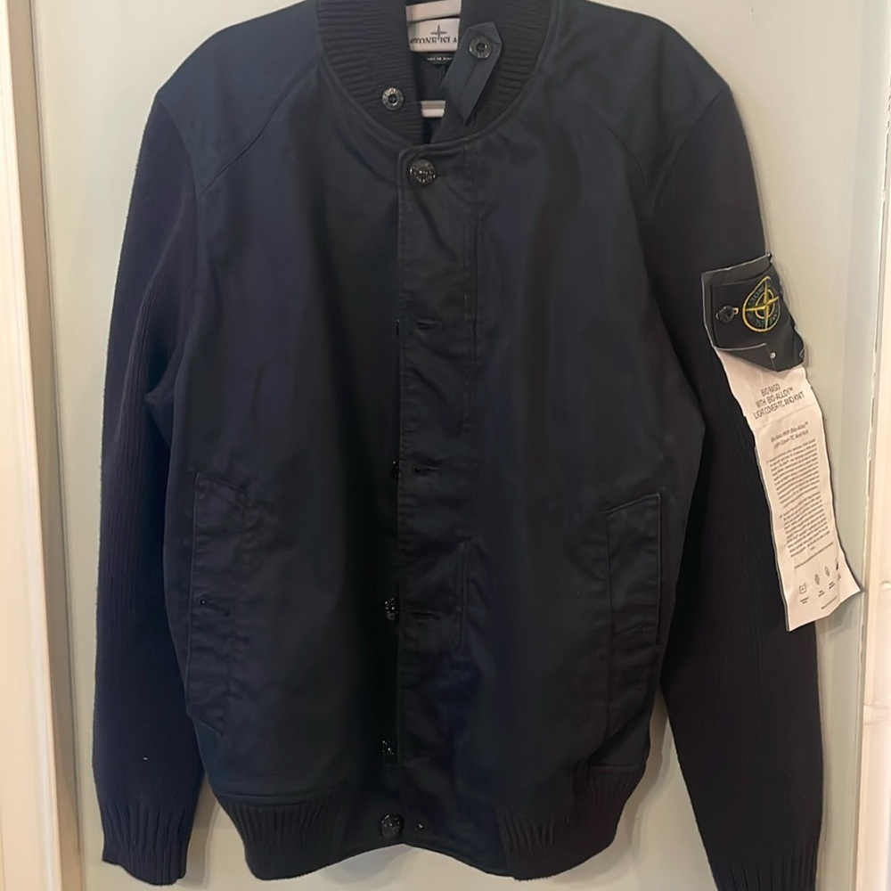 Bio Raso Knit Sleeve Bomber Jacket Stone Island